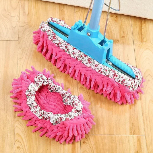 4pcs Dust Cleaner Grazing Slippers House Bathroom Floor Cleaning Mop Cleaner Slipper Lazy Shoes Cover Microfiber Duster Cloth
