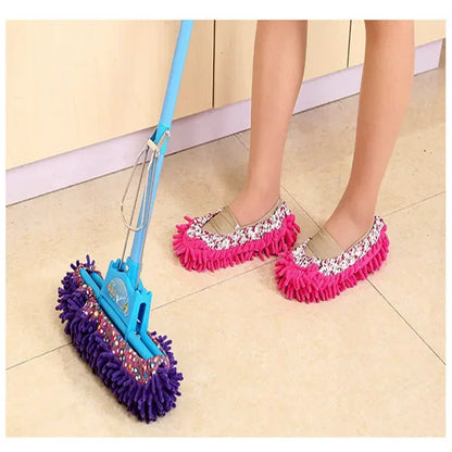 4pcs Dust Cleaner Grazing Slippers House Bathroom Floor Cleaning Mop Cleaner Slipper Lazy Shoes Cover Microfiber Duster Cloth